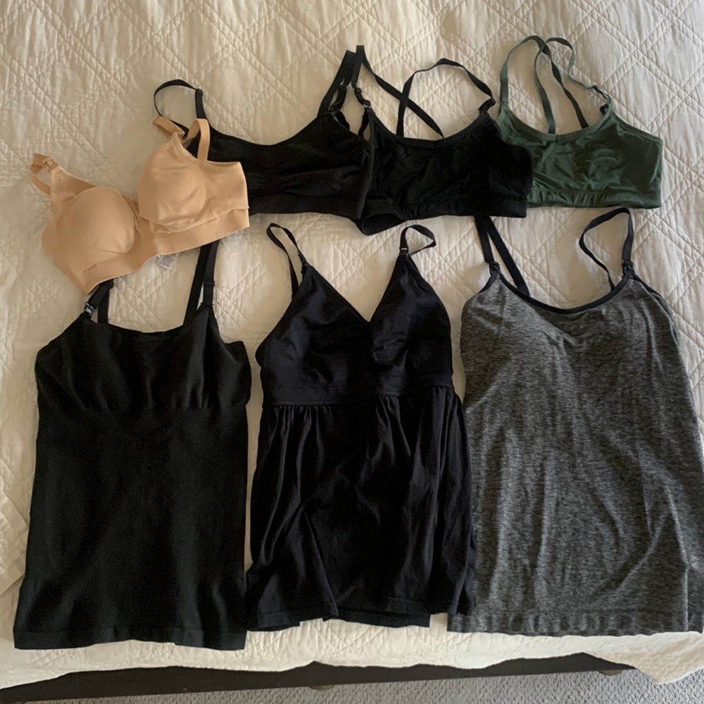 Nursing and pumping bras/tanks